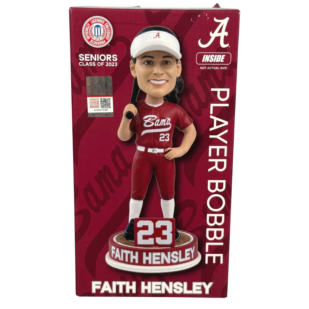 FOCO Alabama Crimson Tide Faith Hensley #23 Bobblehead Seniors Class 2023 New